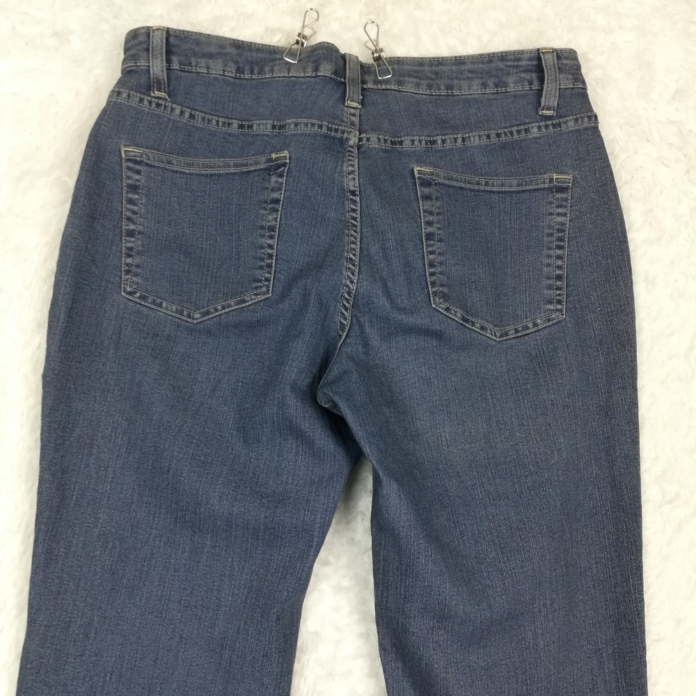 Merona Womens Jeans Boot Cut Blue Denim High‎ Rise Medium Wash Long 12L - Picture 8 of 9